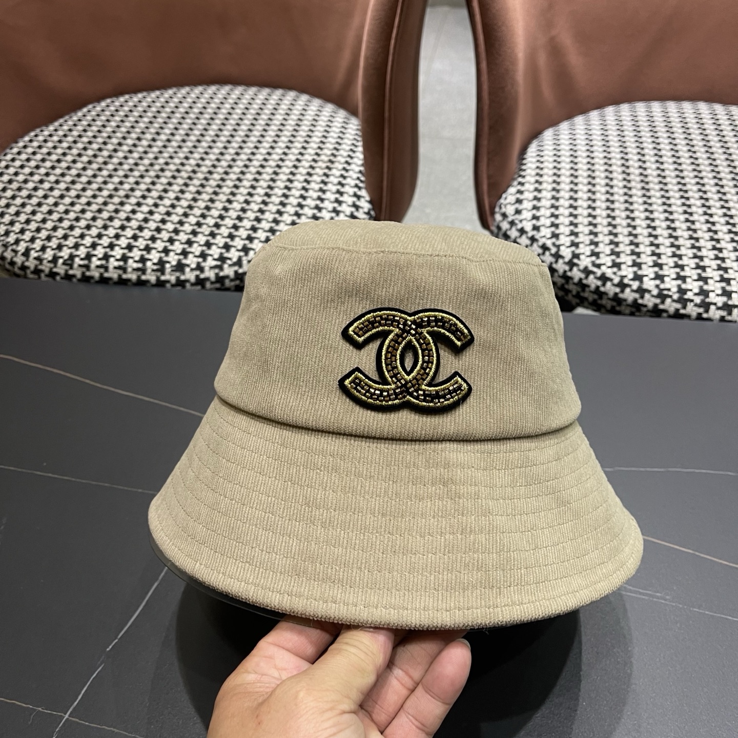 香奈儿CHANEL 渔夫帽女防紫外线遮阳帽大头围太阳盆帽潮