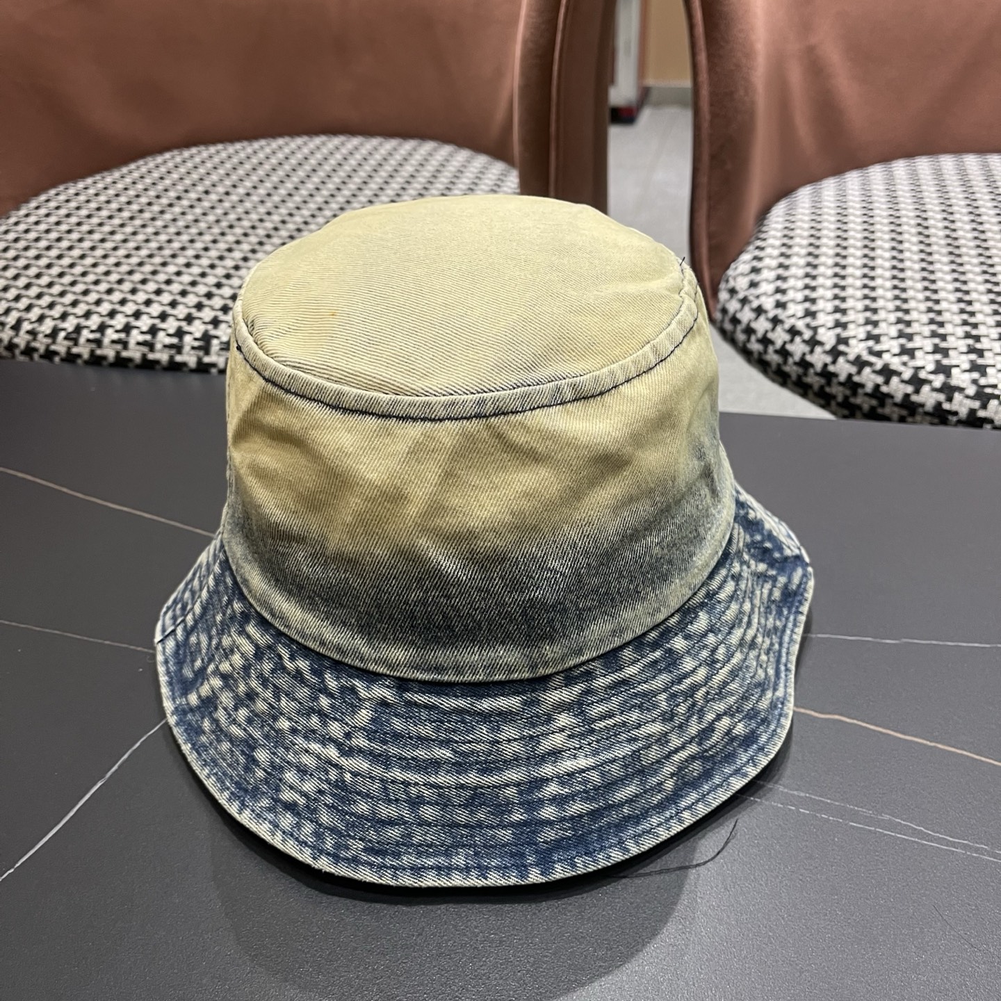 蒙口moncler早春牛仔渔夫帽，渔夫桶帽，头围57cm