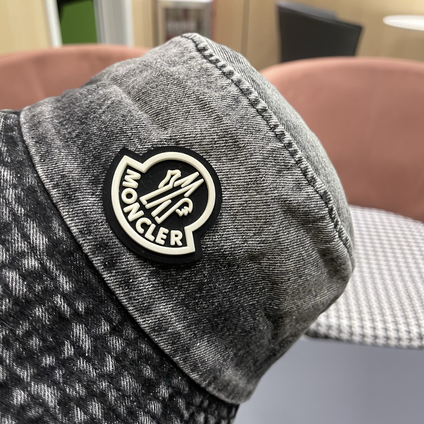 蒙口moncler早春牛仔渔夫帽，渔夫桶帽，头围57cm