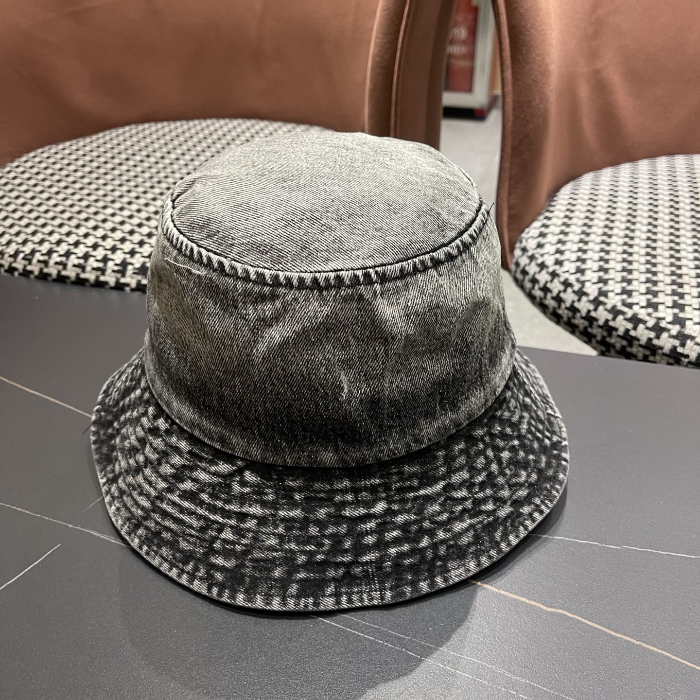 蒙口moncler早春牛仔渔夫帽，渔夫桶帽，头围57cm