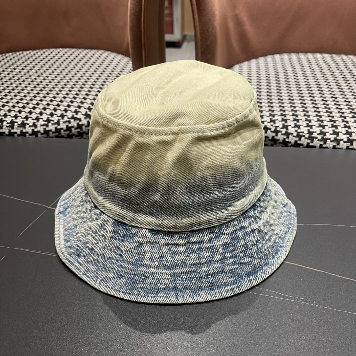 蒙口moncler早春牛仔渔夫帽，渔夫桶帽，头围57cm