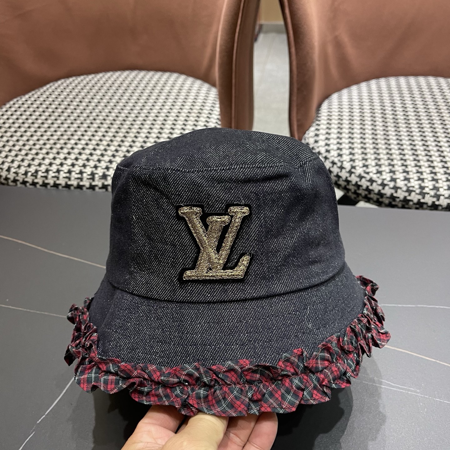 Lv路易威登 韩国夏季户外遮阳盆帽新中式贵气高级感百搭渔夫帽薄款太阳帽