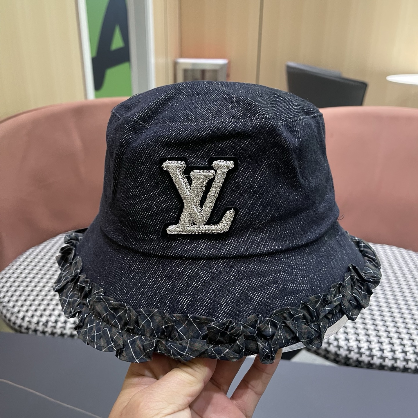 Lv路易威登 韩国夏季户外遮阳盆帽新中式贵气高级感百搭渔夫帽薄款太阳帽