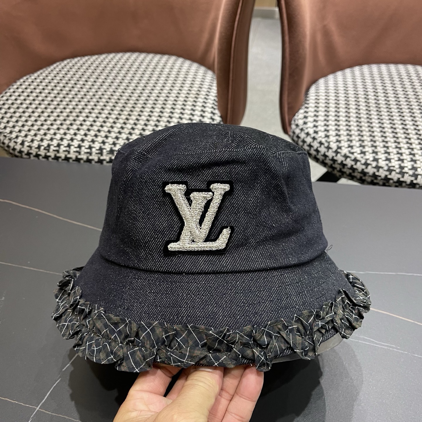 Lv路易威登 韩国夏季户外遮阳盆帽新中式贵气高级感百搭渔夫帽薄款太阳帽