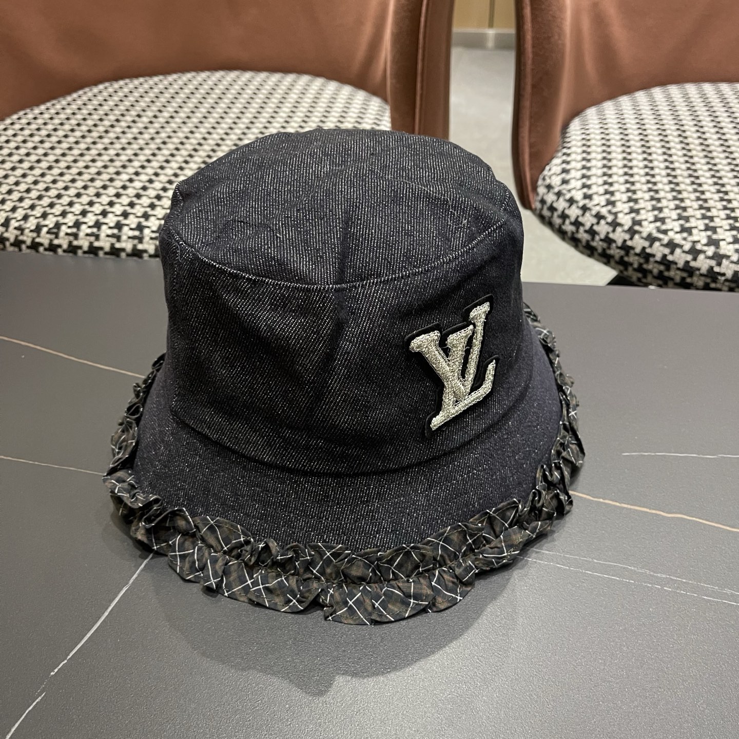 Lv路易威登 韩国夏季户外遮阳盆帽新中式贵气高级感百搭渔夫帽薄款太阳帽