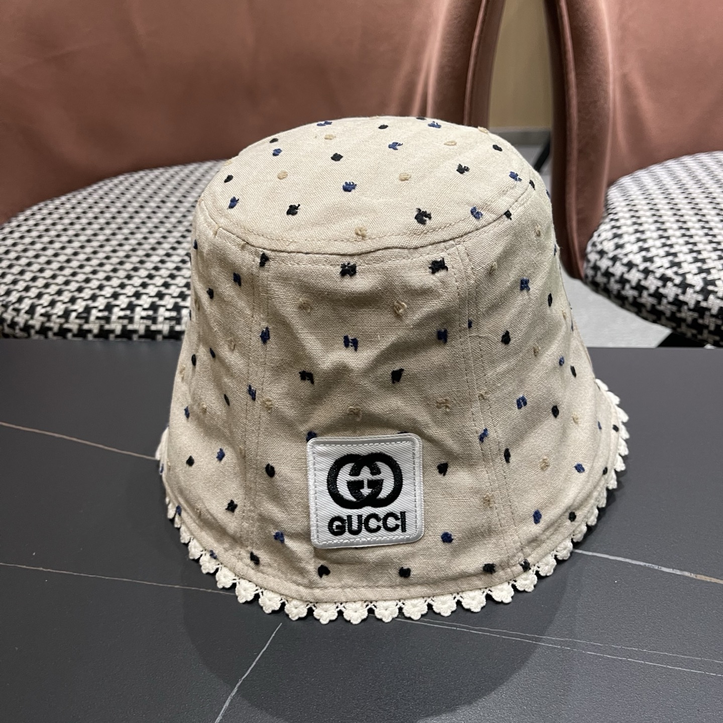 香奈儿Chanel夏季透气防晒渔夫帽子小碎花脸小休闲百搭出游遮阳盆帽