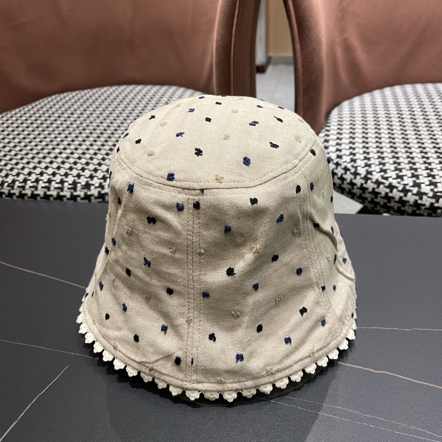 香奈儿Chanel夏季透气防晒渔夫帽子小碎花脸小休闲百搭出游遮阳盆帽