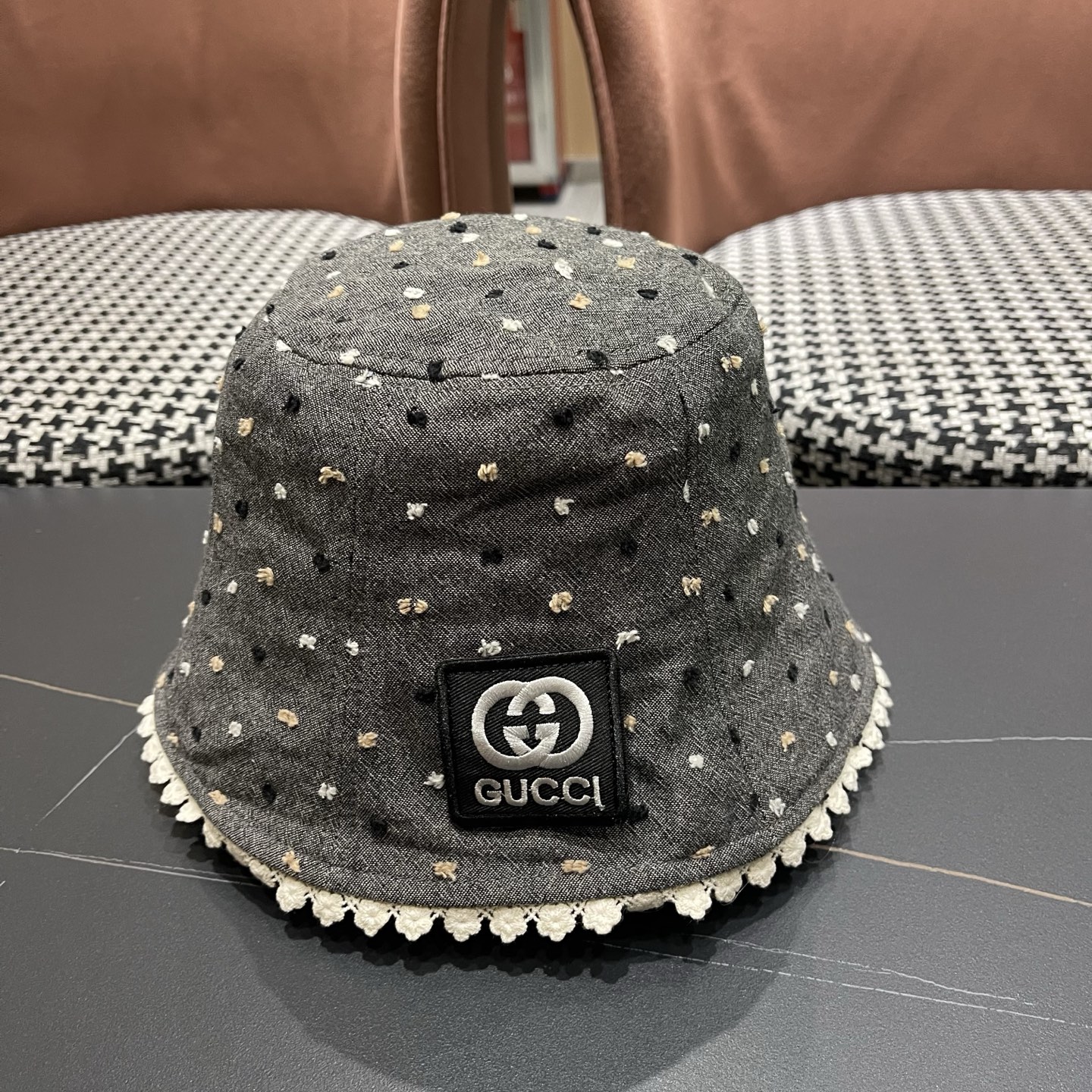 香奈儿Chanel夏季透气防晒渔夫帽子小碎花脸小休闲百搭出游遮阳盆帽