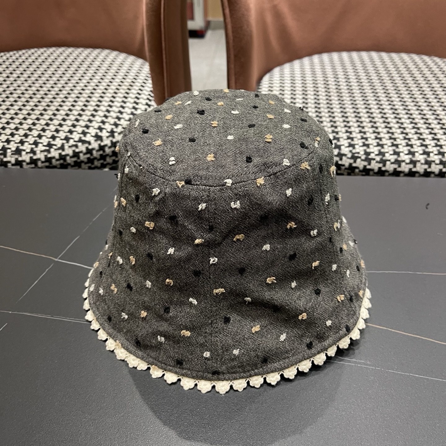 香奈儿Chanel夏季透气防晒渔夫帽子小碎花脸小休闲百搭出游遮阳盆帽