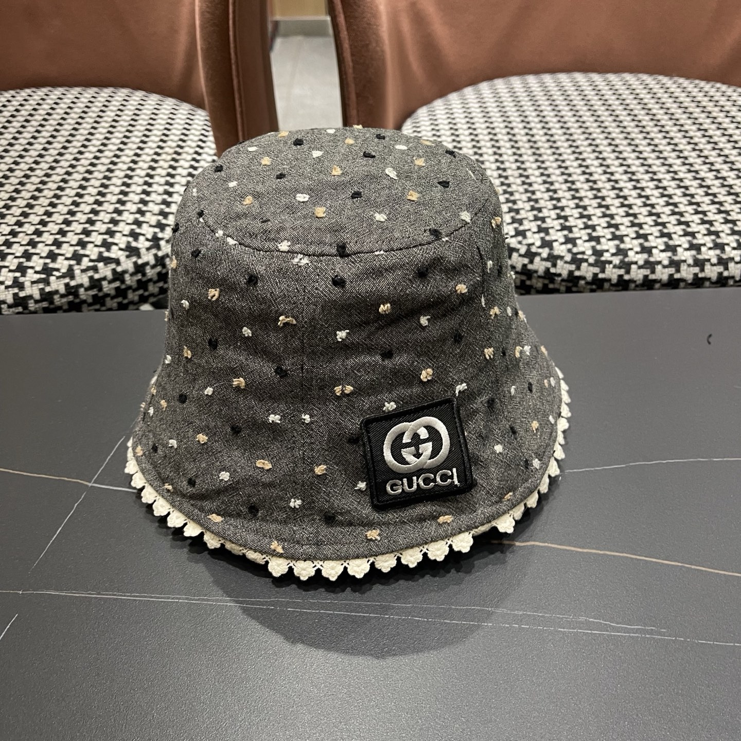 香奈儿Chanel夏季透气防晒渔夫帽子小碎花脸小休闲百搭出游遮阳盆帽