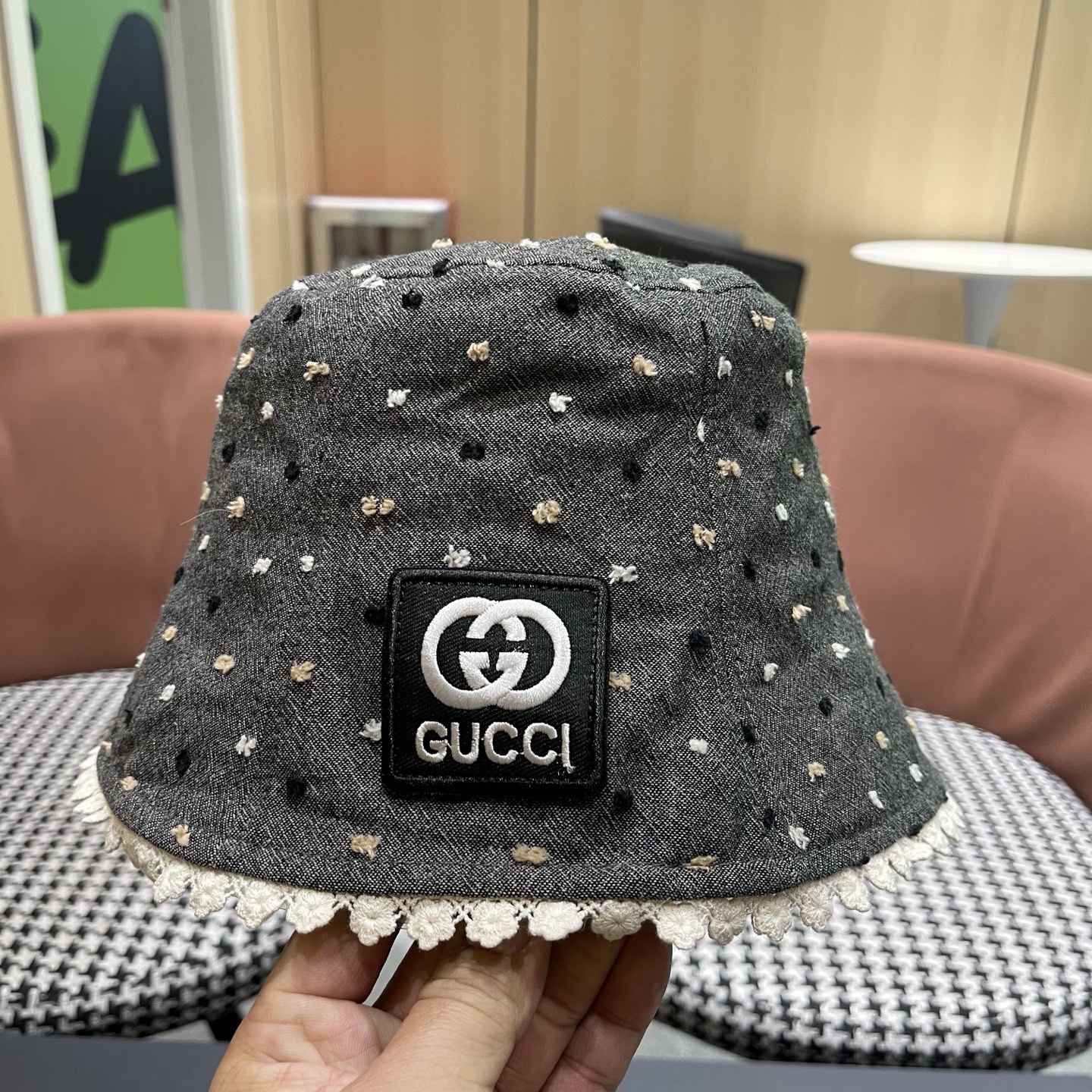 香奈儿Chanel夏季透气防晒渔夫帽子小碎花脸小休闲百搭出游遮阳盆帽