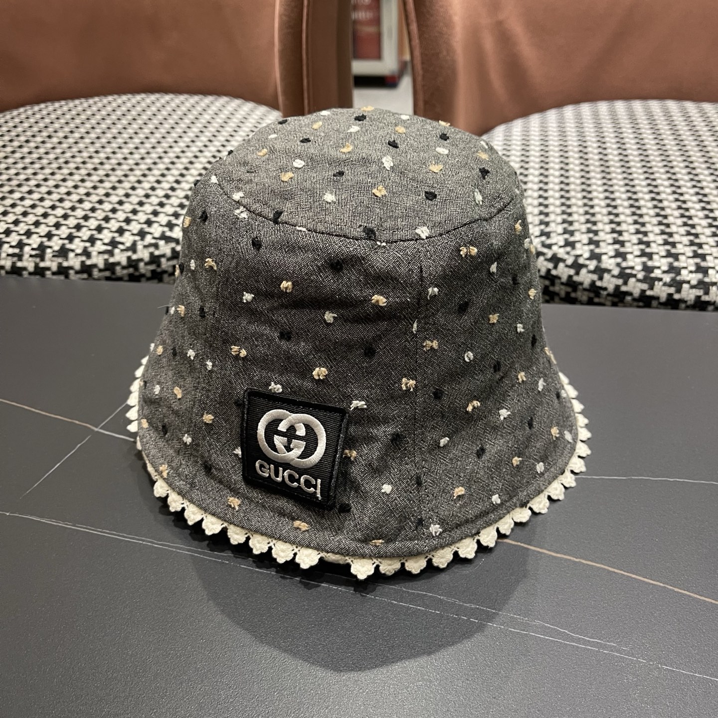 香奈儿Chanel夏季透气防晒渔夫帽子小碎花脸小休闲百搭出游遮阳盆帽