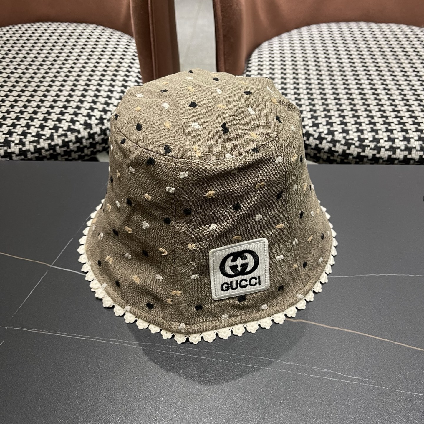 香奈儿Chanel夏季透气防晒渔夫帽子小碎花脸小休闲百搭出游遮阳盆帽