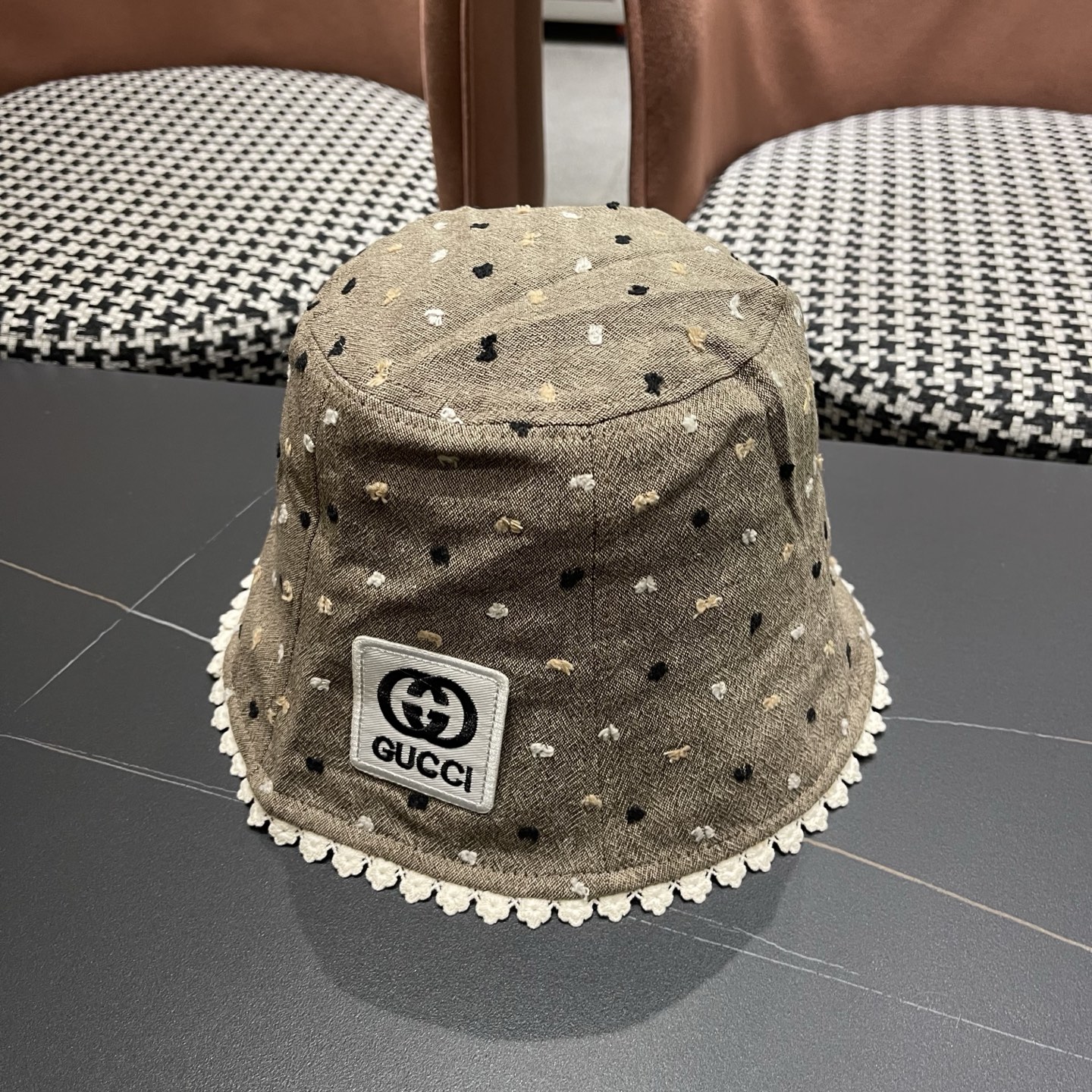 香奈儿Chanel夏季透气防晒渔夫帽子小碎花脸小休闲百搭出游遮阳盆帽