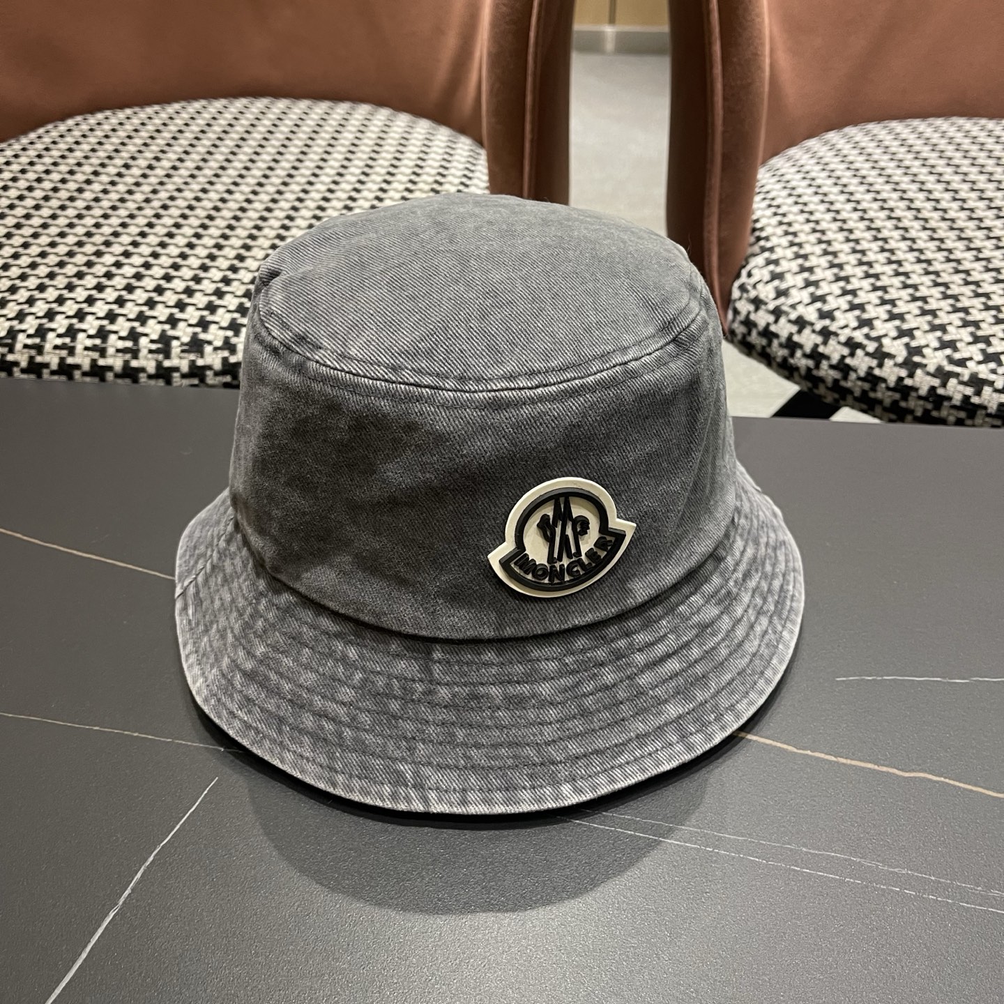 Moncler蒙口做旧复古洗水新款秋款渔夫帽，经典流行款，质量超赞，