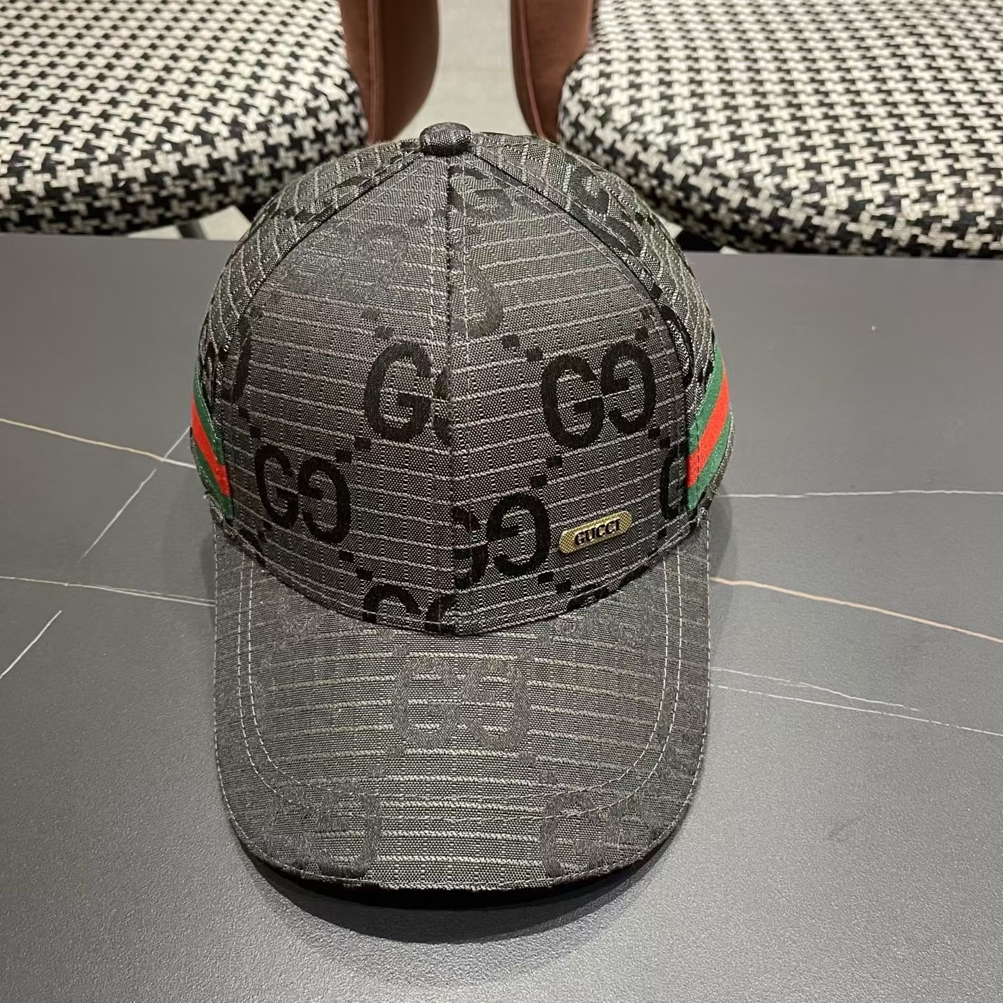 Gucci(古奇)经典原单棒球帽😍原版帆布轻盈透气！实物拍摄，四季百搭男女适用，基础头围56，贴片可调节