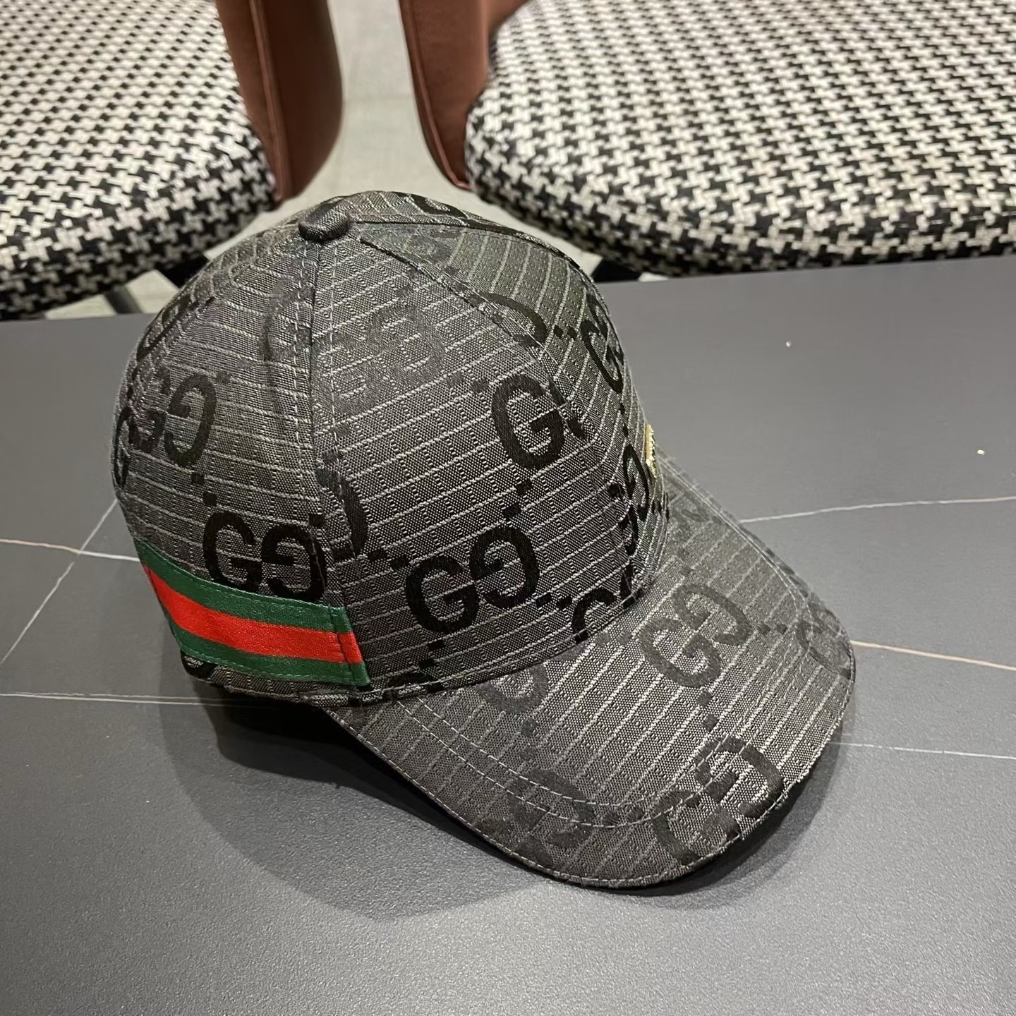 Gucci(古奇)经典原单棒球帽😍原版帆布轻盈透气！实物拍摄，四季百搭男女适用，基础头围56，贴片可调节