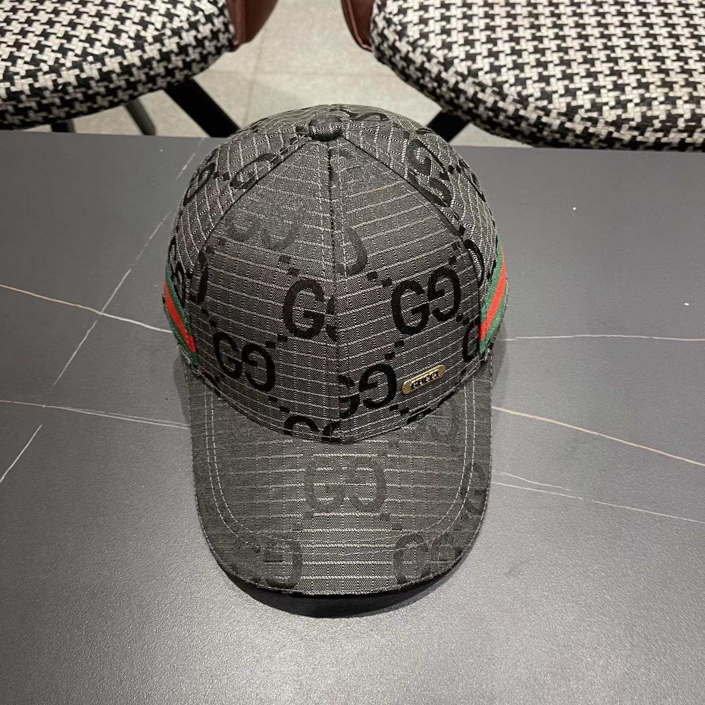Gucci(古奇)经典原单棒球帽😍原版帆布轻盈透气！实物拍摄，四季百搭男女适用，基础头围56，贴片可调节