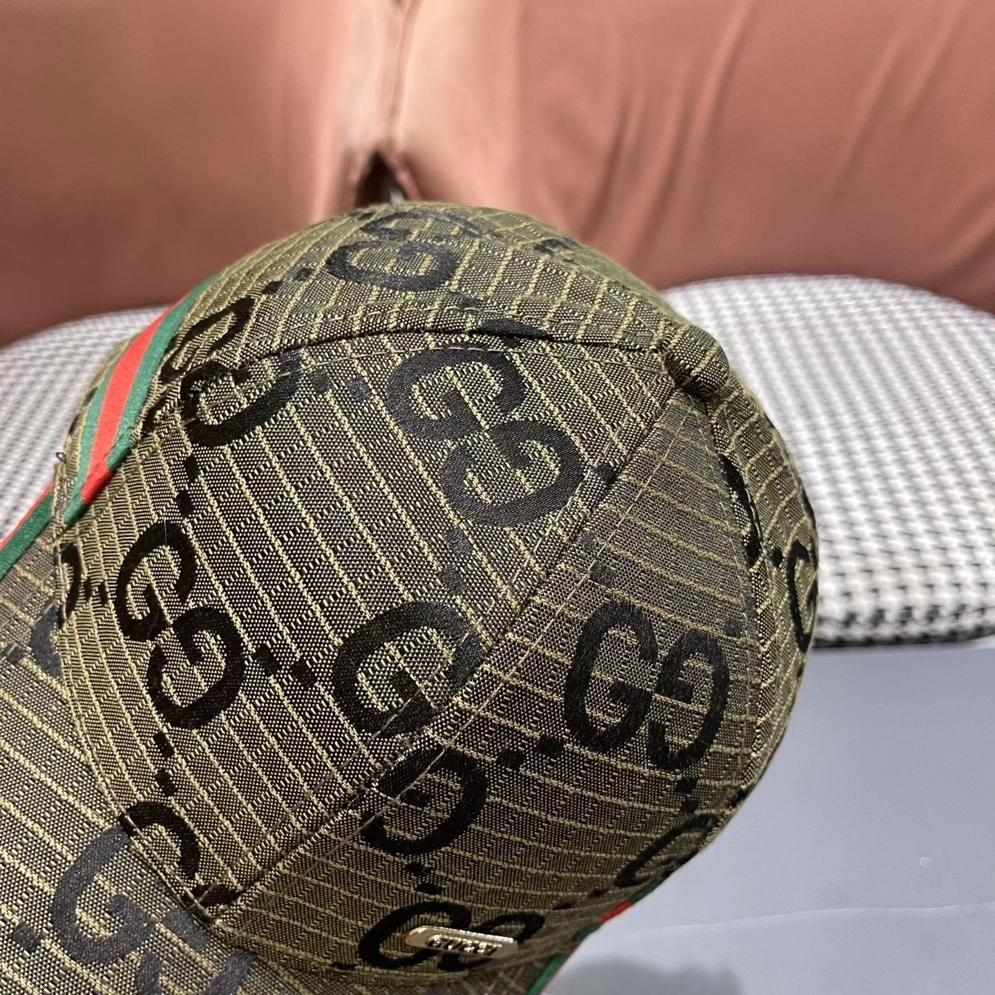 Gucci(古奇)经典原单棒球帽😍原版帆布轻盈透气！实物拍摄，四季百搭男女适用，基础头围56，贴片可调节