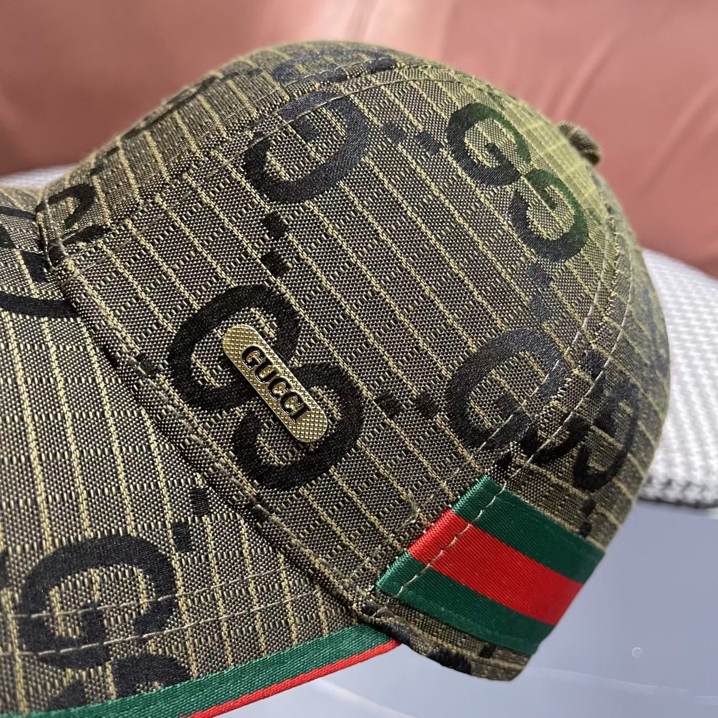 Gucci(古奇)经典原单棒球帽😍原版帆布轻盈透气！实物拍摄，四季百搭男女适用，基础头围56，贴片可调节