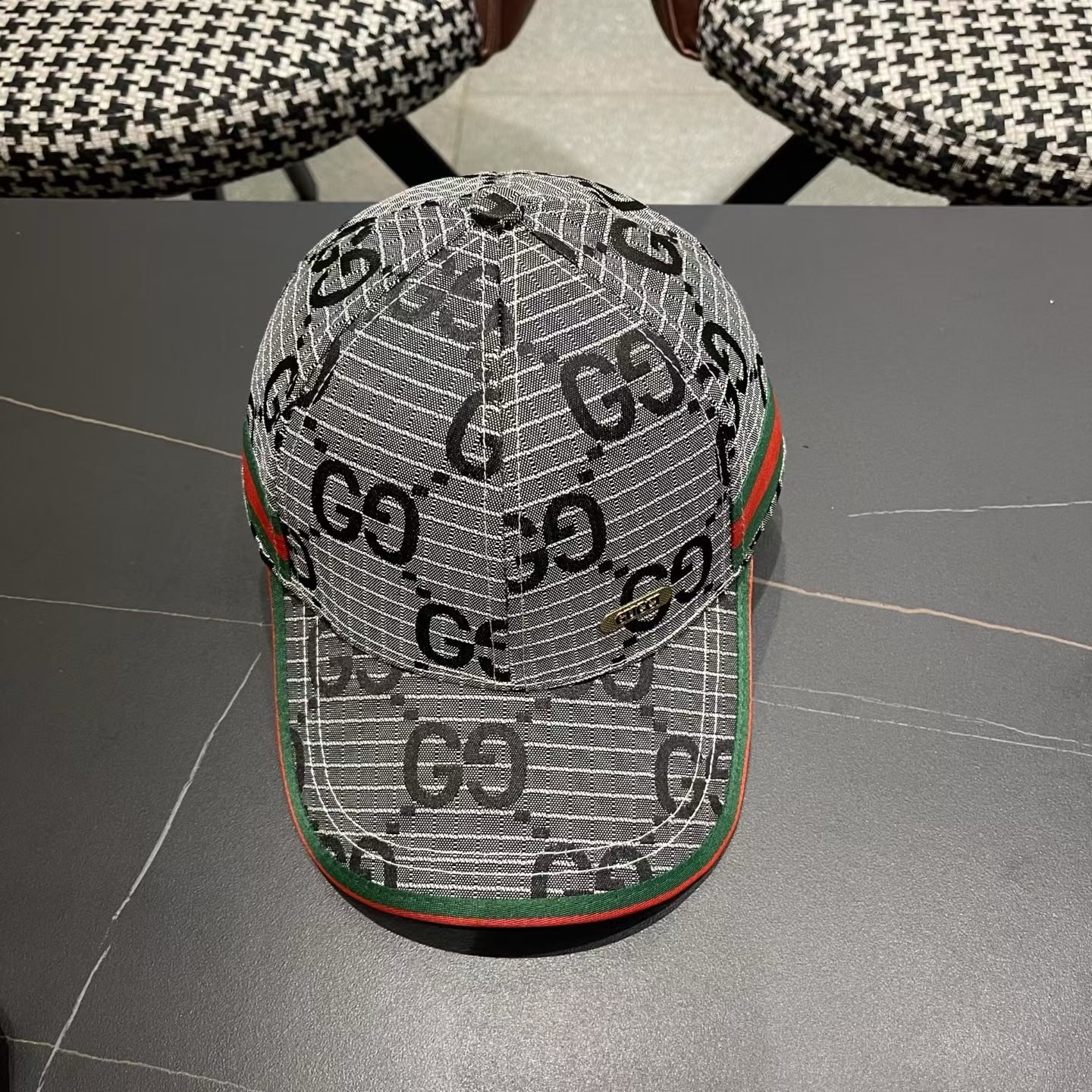 Gucci(古奇)经典原单棒球帽😍原版帆布轻盈透气！实物拍摄，四季百搭男女适用，基础头围56，贴片可调节