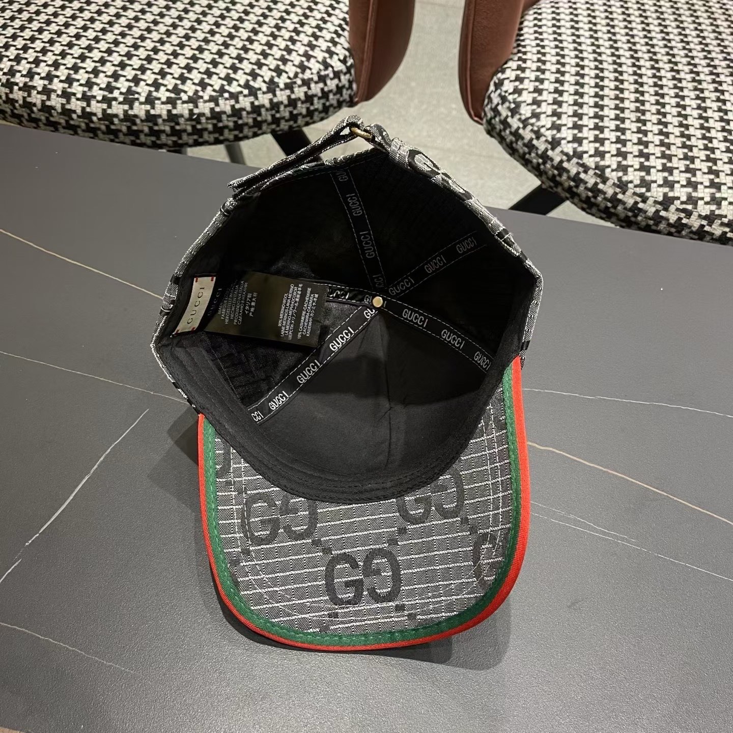 Gucci(古奇)经典原单棒球帽😍原版帆布轻盈透气！实物拍摄，四季百搭男女适用，基础头围56，贴片可调节