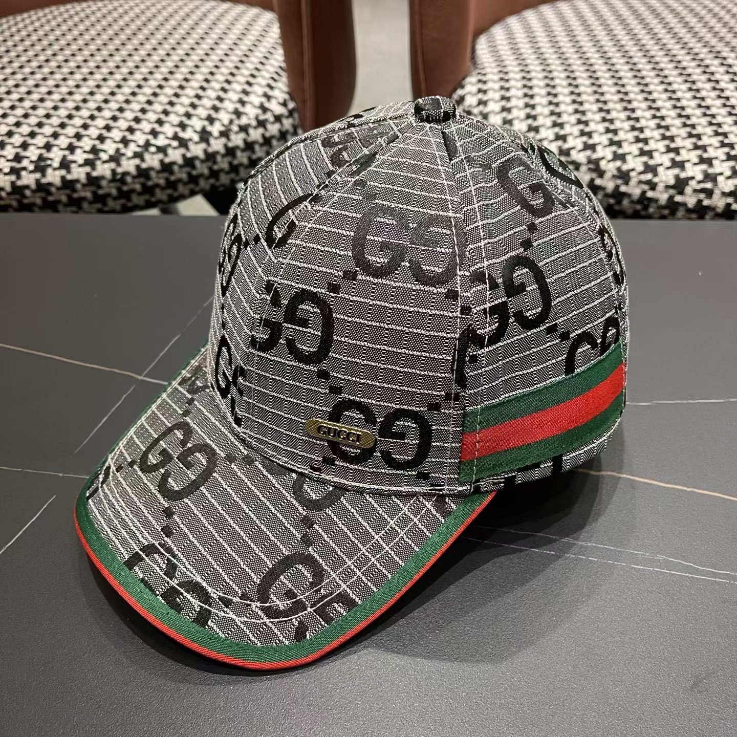 Gucci(古奇)经典原单棒球帽😍原版帆布轻盈透气！实物拍摄，四季百搭男女适用，基础头围56，贴片可调节