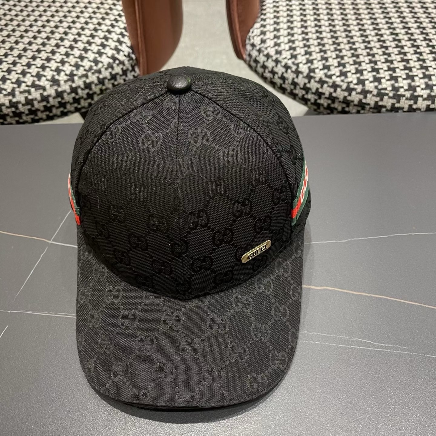 Gucci(古奇)新款原单棒球帽， 北面刺绣！专柜1:1，进口帆布+代购热门，男女可用百搭款，质量超赞！