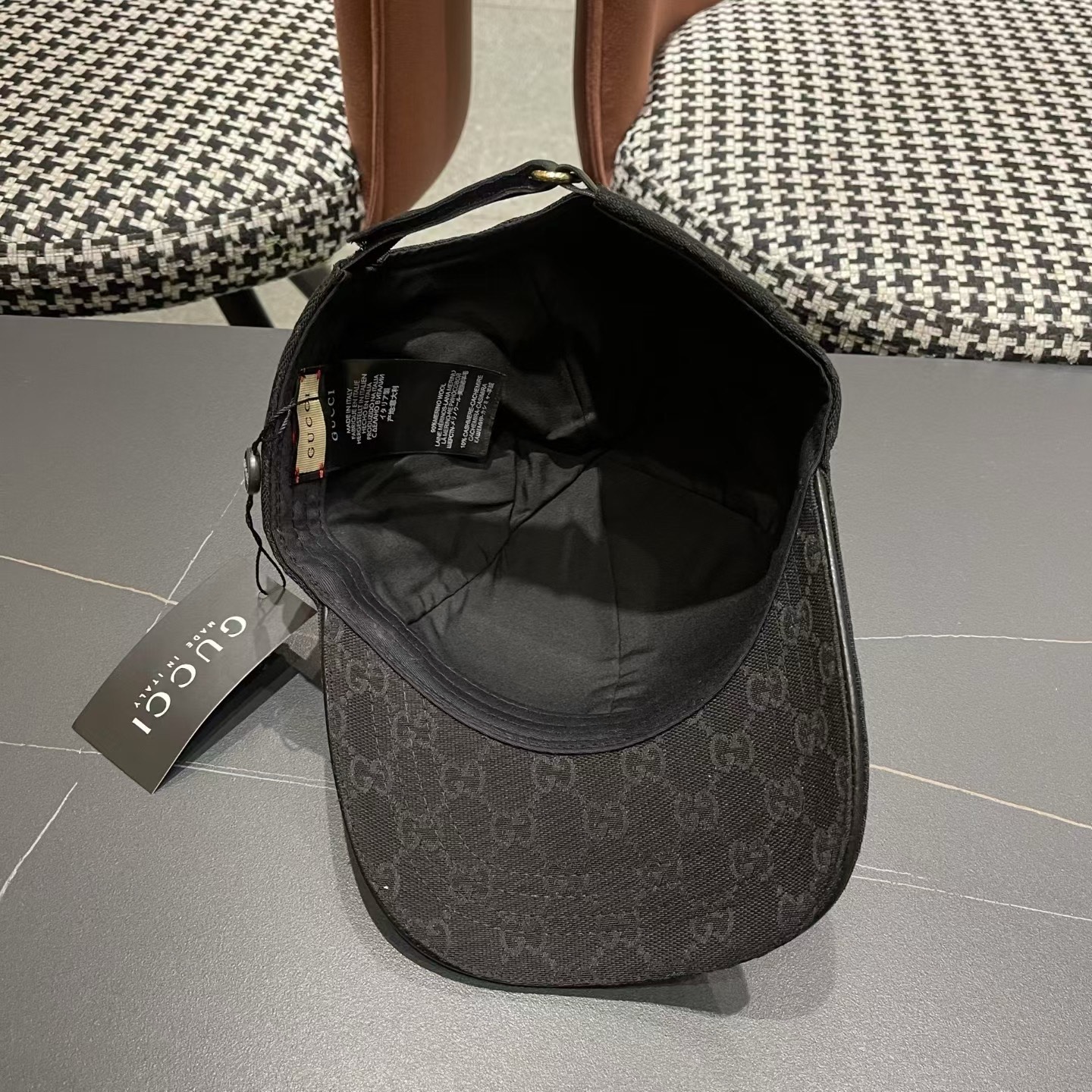 Gucci(古奇)新款原单棒球帽， 北面刺绣！专柜1:1，进口帆布+代购热门，男女可用百搭款，质量超赞！