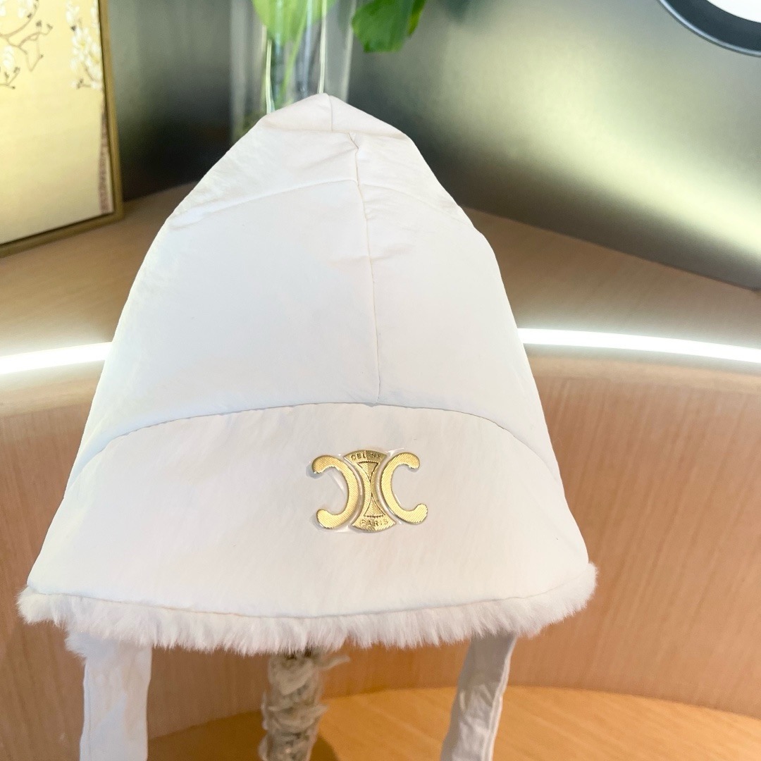 CELINE赛琳 新款秋冬不规则保暖护耳渔夫帽，