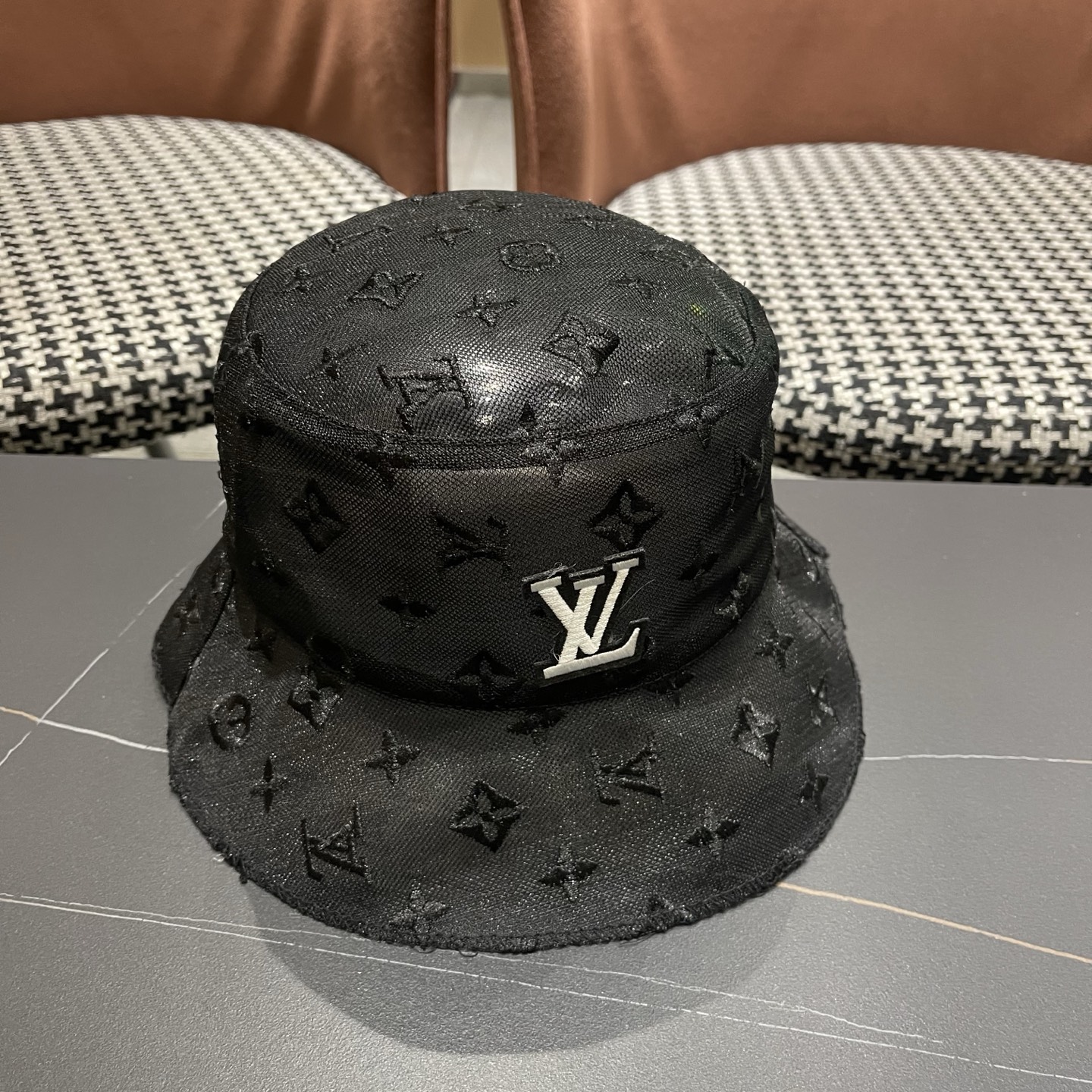 LV路易威登 蕾丝遮帽天帽子春夏薄款时尚女帽勾花夫帽时尚