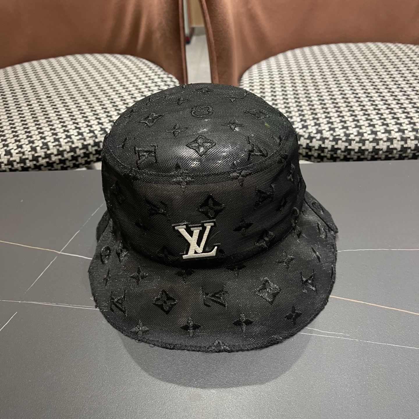 LV路易威登 蕾丝遮帽天帽子春夏薄款时尚女帽勾花夫帽时尚