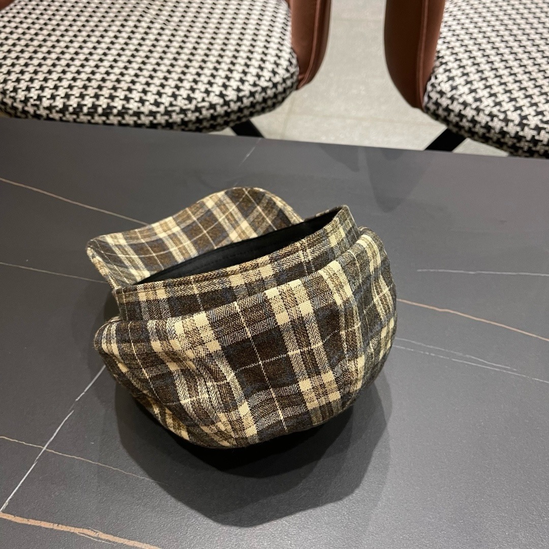 迪奥 2025新款格子帽子女棒球帽韩版潮时尚百搭鸭舌帽男网红冬季遮阳帽