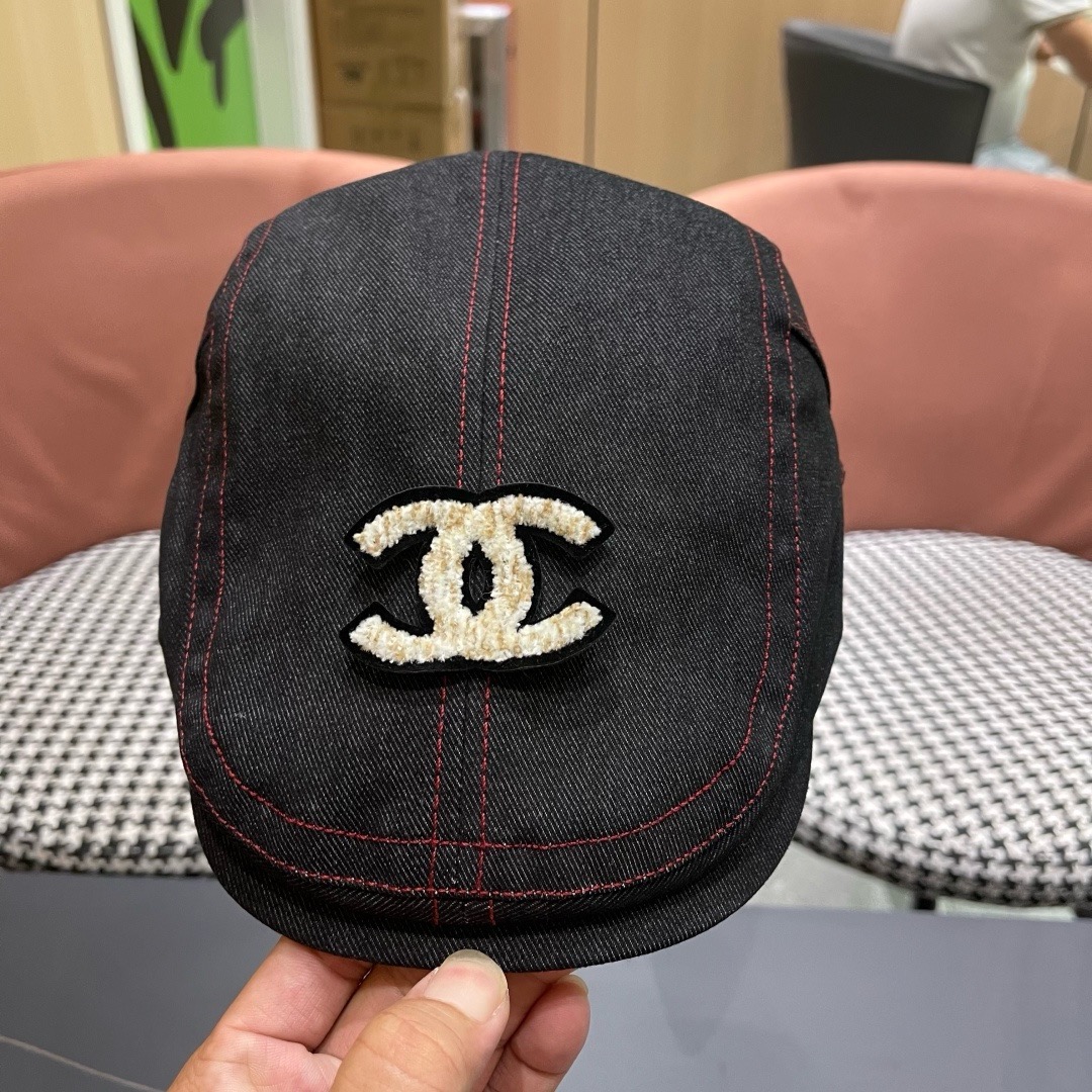 香奈儿2025新款日系文艺复古前进帽情侣休闲百搭英伦贝雷帽男女反戴潮搭鸭舌帽韩