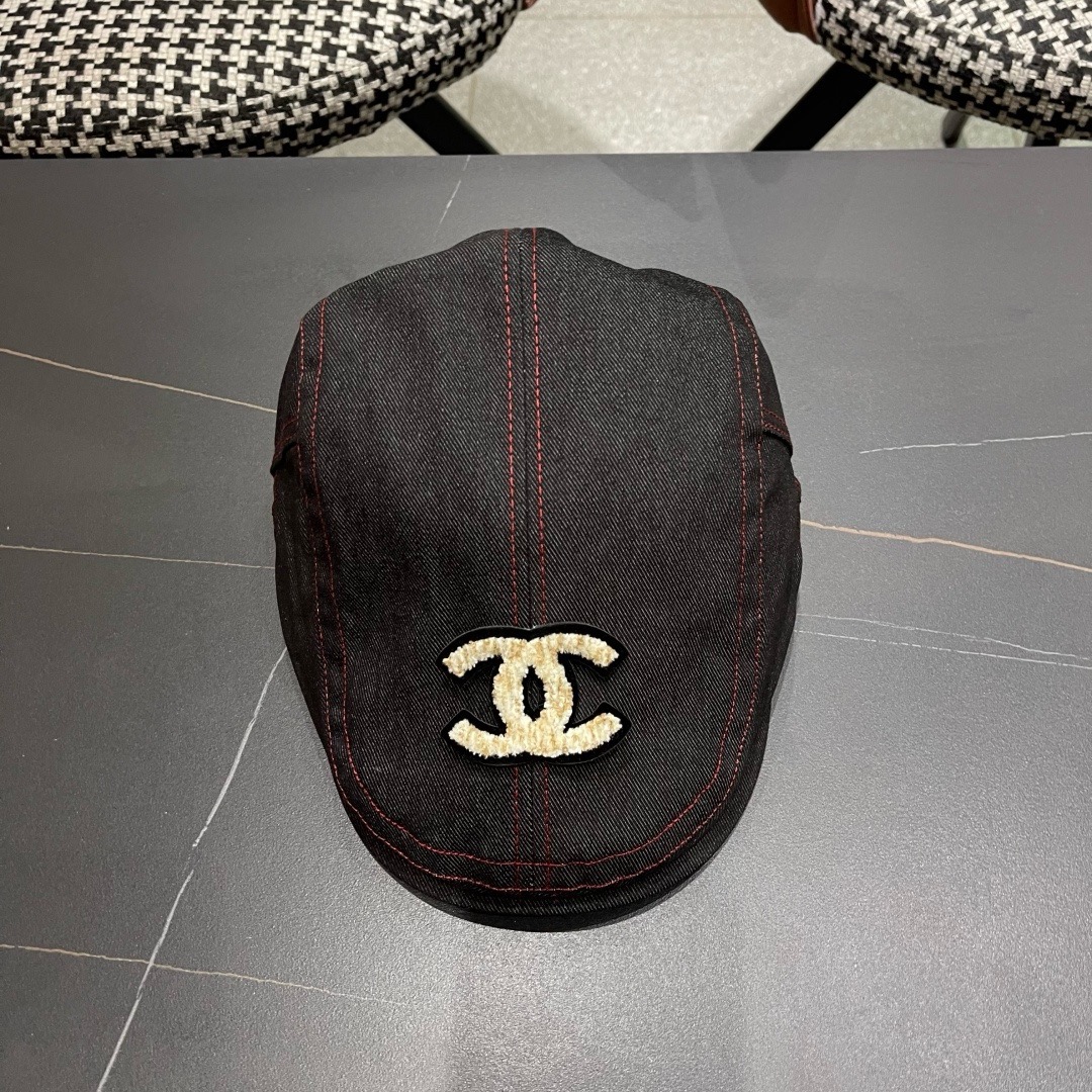 香奈儿2025新款日系文艺复古前进帽情侣休闲百搭英伦贝雷帽男女反戴潮搭鸭舌帽韩