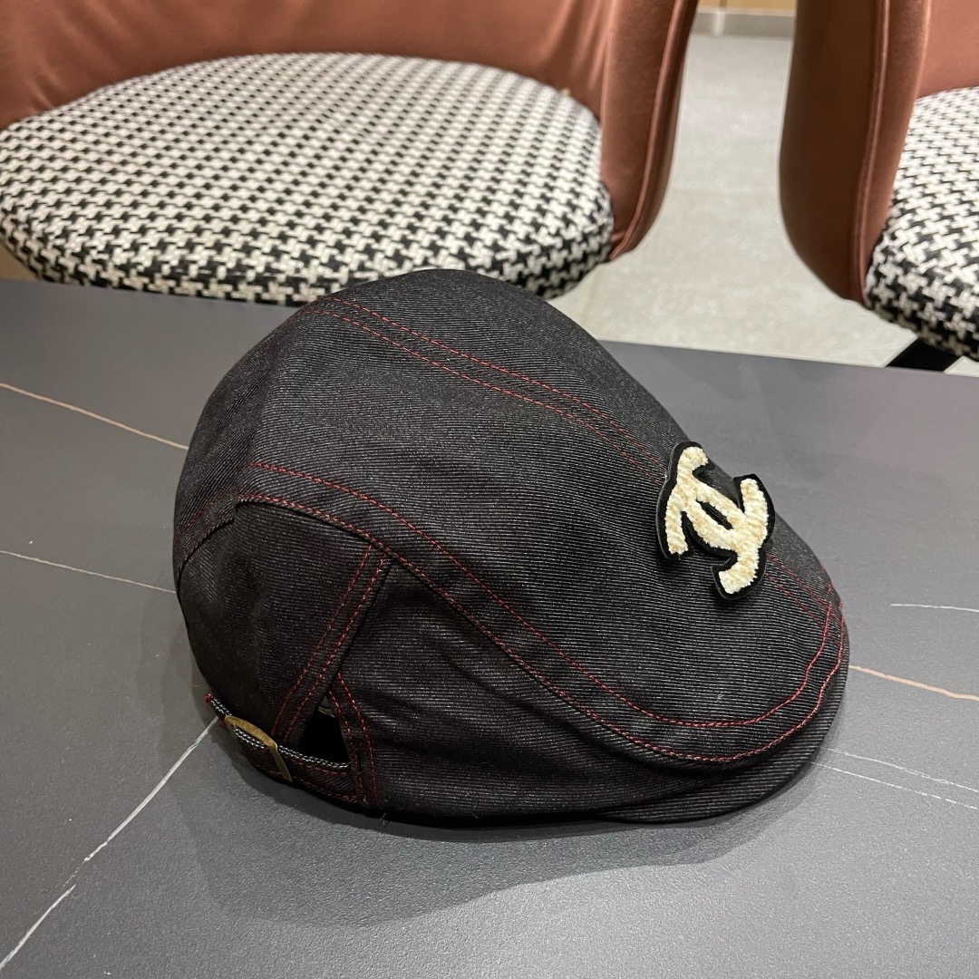 香奈儿2025新款日系文艺复古前进帽情侣休闲百搭英伦贝雷帽男女反戴潮搭鸭舌帽韩