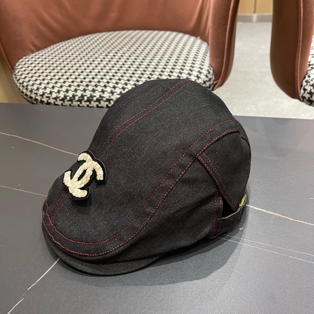 香奈儿2025新款日系文艺复古前进帽情侣休闲百搭英伦贝雷帽男女反戴潮搭鸭舌帽韩