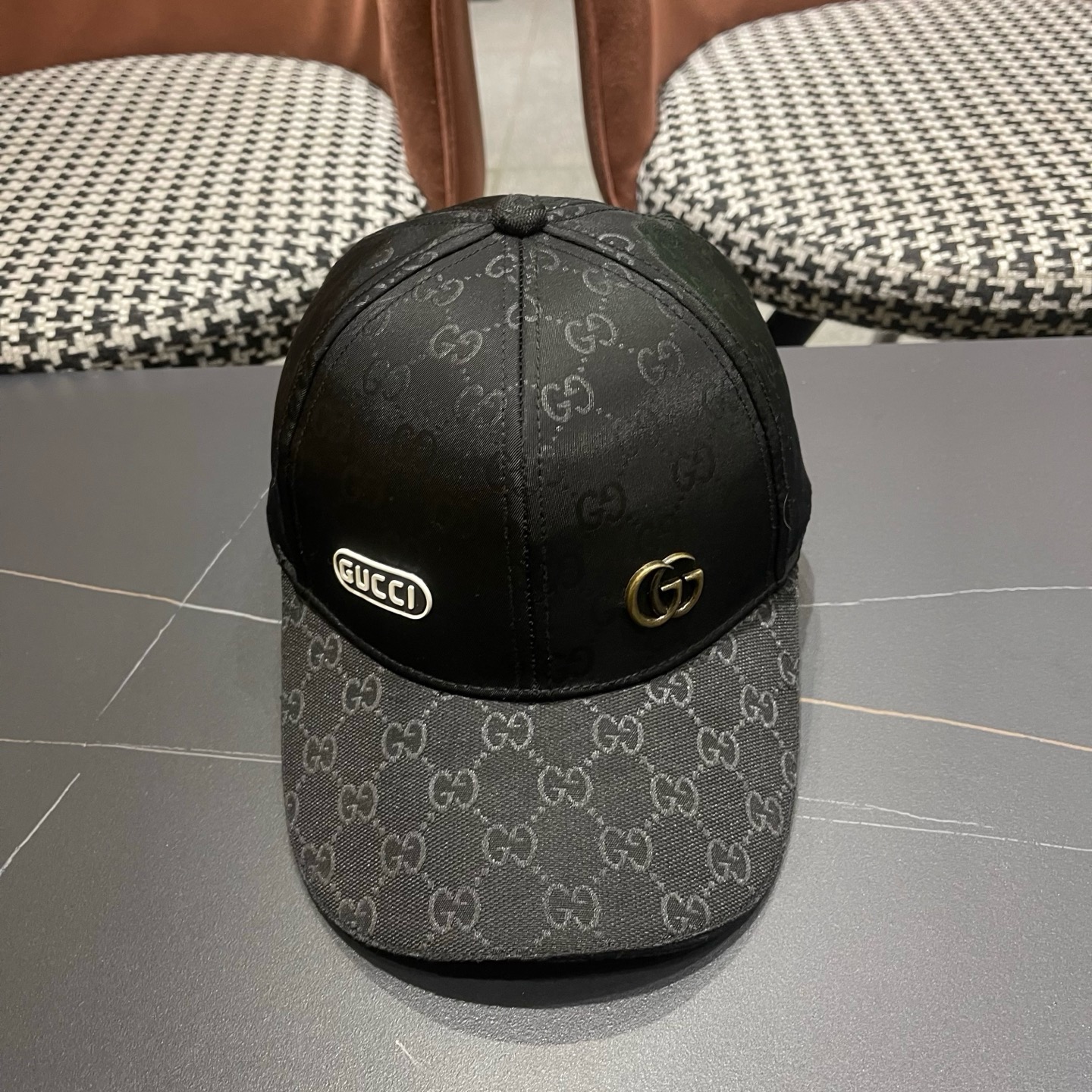 Gucci(古奇)经典原单棒球帽😍专柜1:1开模订制，最高版本，实物拍摄，四季百搭男女适用，基础头围56，贴片可调节。