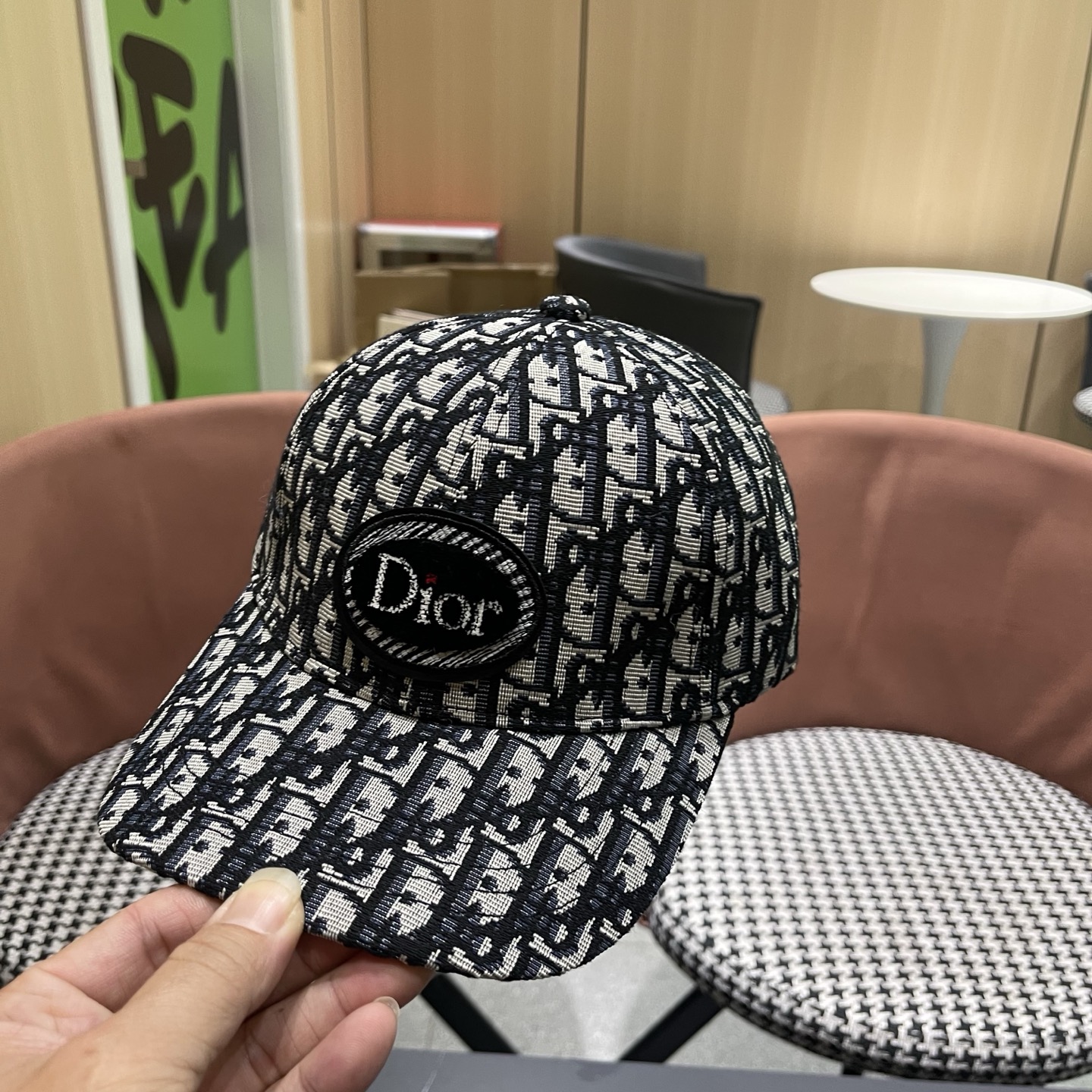 Dior(迪奥)新款原单棒球帽， Dior老花，复古韵味十足，专柜断货热门，1:1开模订制，原版帆布料纯