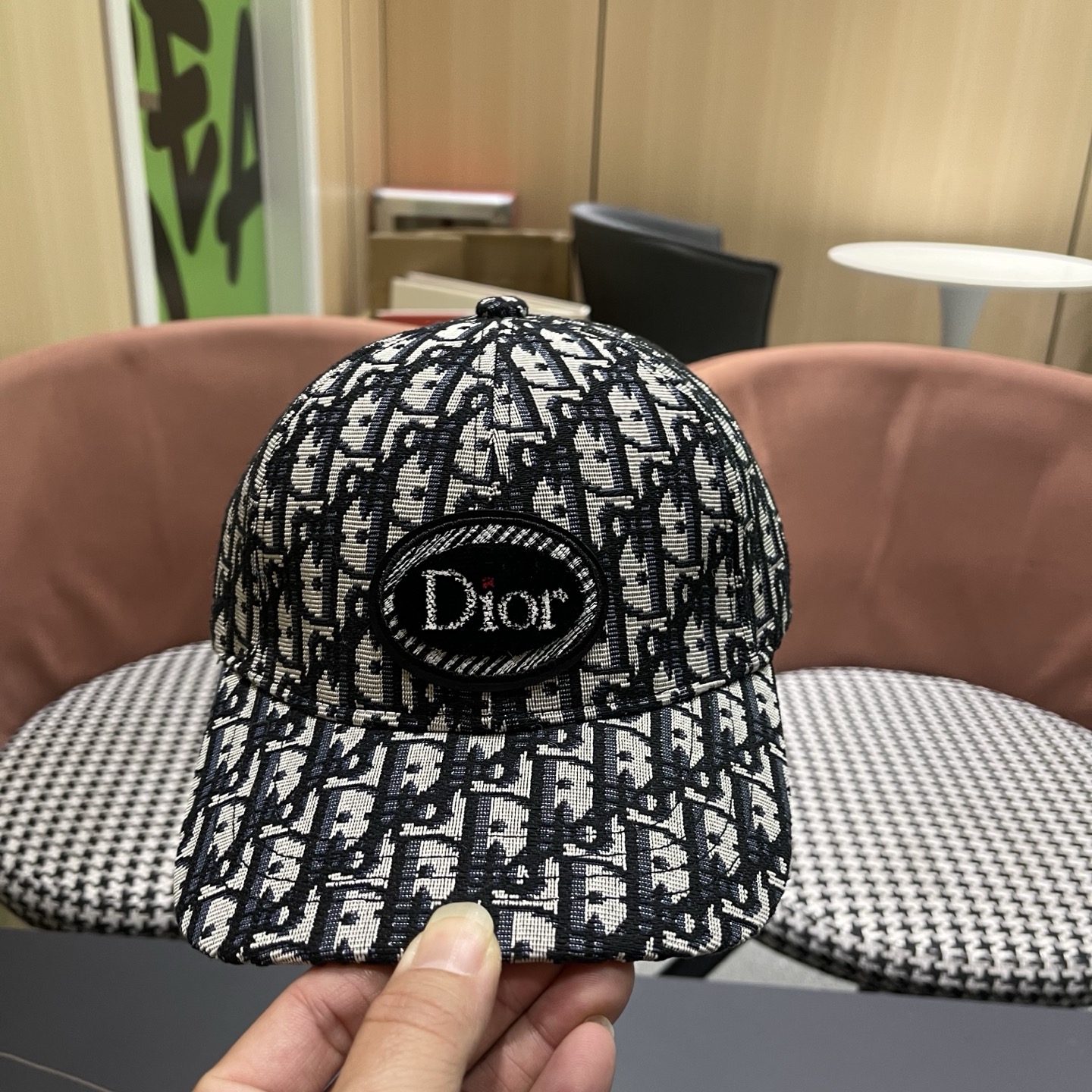 Dior(迪奥)新款原单棒球帽， Dior老花，复古韵味十足，专柜断货热门，1:1开模订制，原版帆布料纯