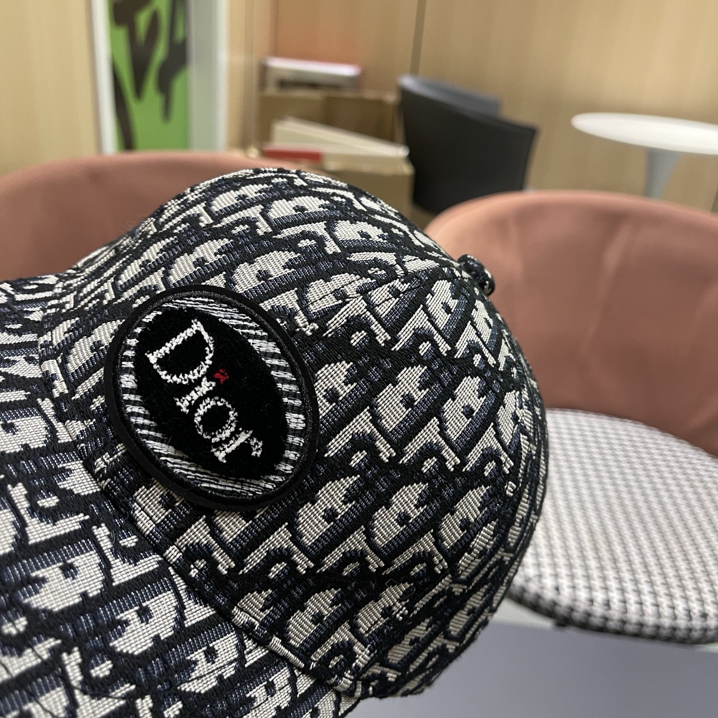 Dior(迪奥)新款原单棒球帽， Dior老花，复古韵味十足，专柜断货热门，1:1开模订制，原版帆布料纯