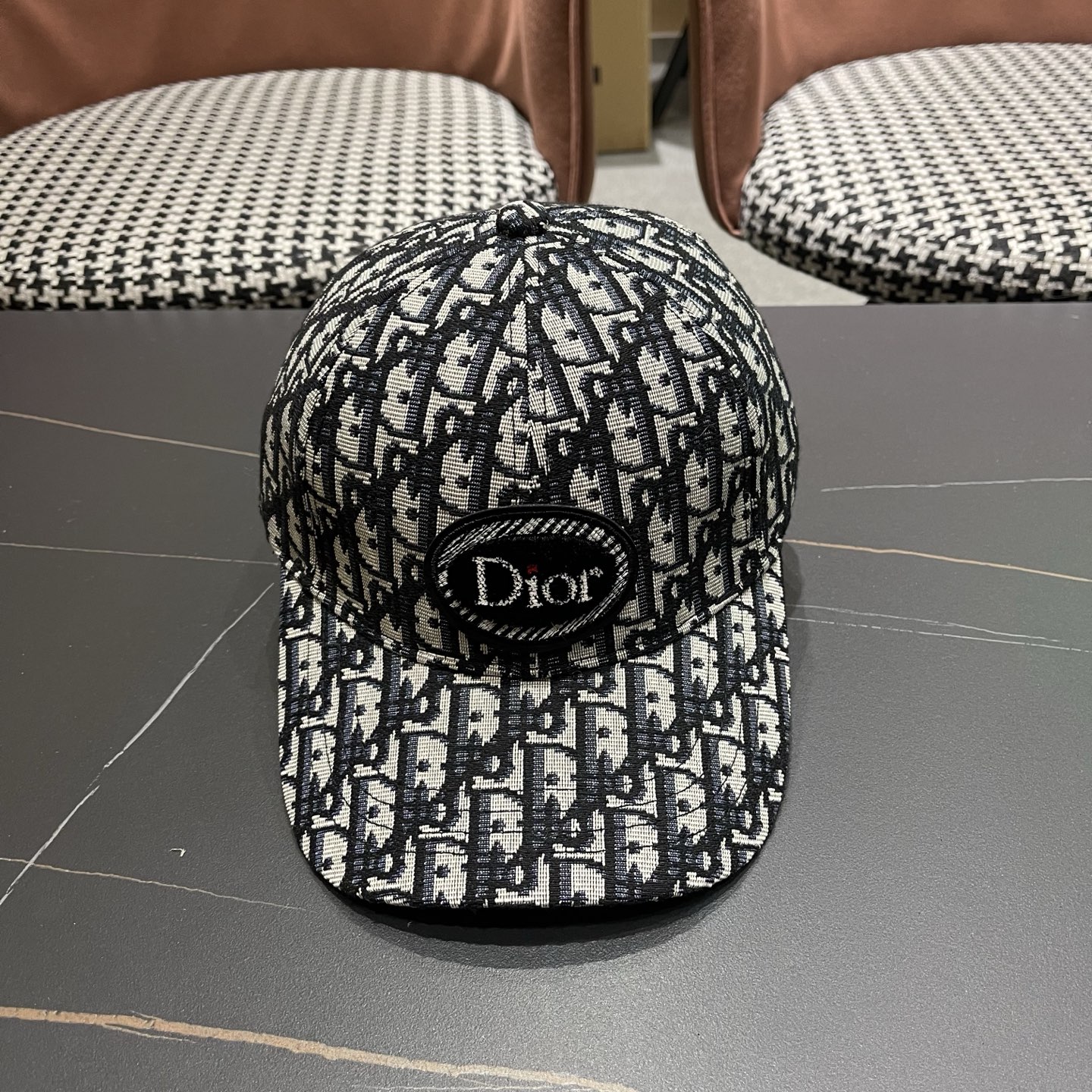 Dior(迪奥)新款原单棒球帽， Dior老花，复古韵味十足，专柜断货热门，1:1开模订制，原版帆布料纯