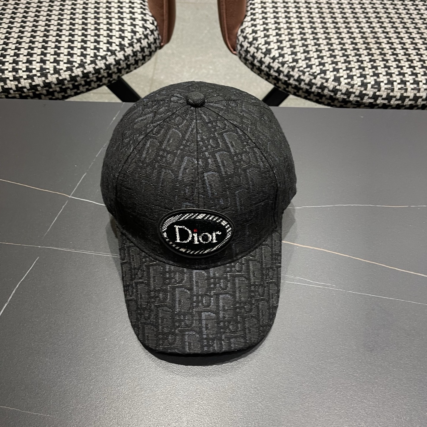 Dior(迪奥)新款原单棒球帽， Dior老花，复古韵味十足，专柜断货热门，1:1开模订制，原版帆布料纯