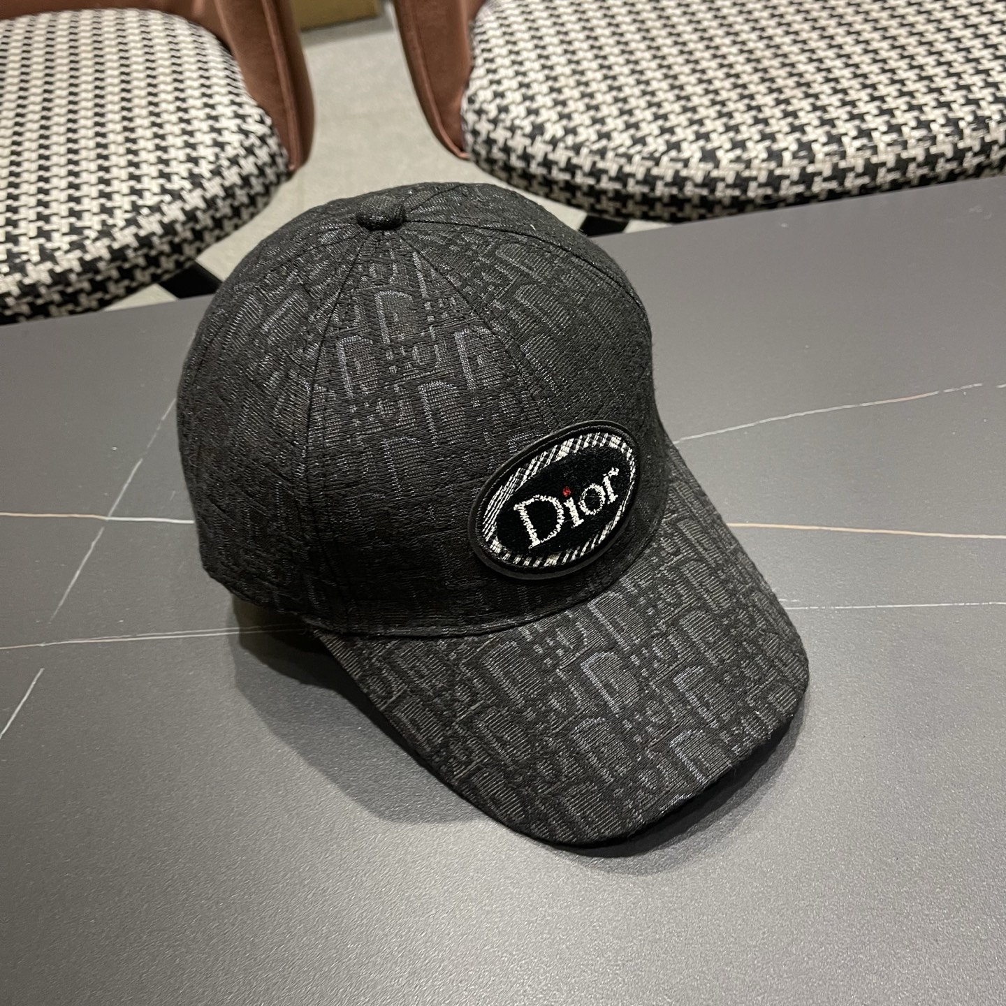 Dior(迪奥)新款原单棒球帽， Dior老花，复古韵味十足，专柜断货热门，1:1开模订制，原版帆布料纯