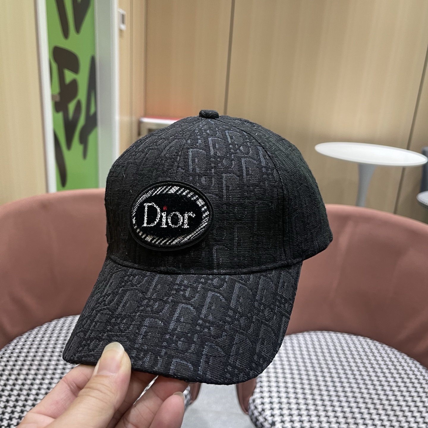 Dior(迪奥)新款原单棒球帽， Dior老花，复古韵味十足，专柜断货热门，1:1开模订制，原版帆布料纯