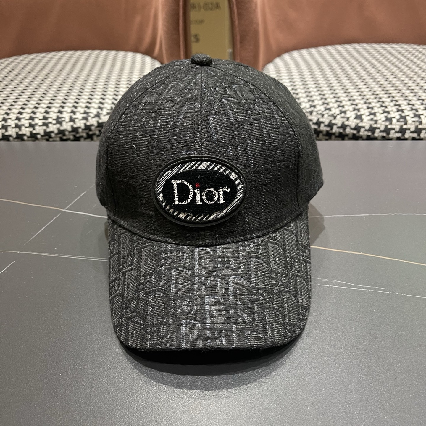Dior(迪奥)新款原单棒球帽， Dior老花，复古韵味十足，专柜断货热门，1:1开模订制，原版帆布料纯