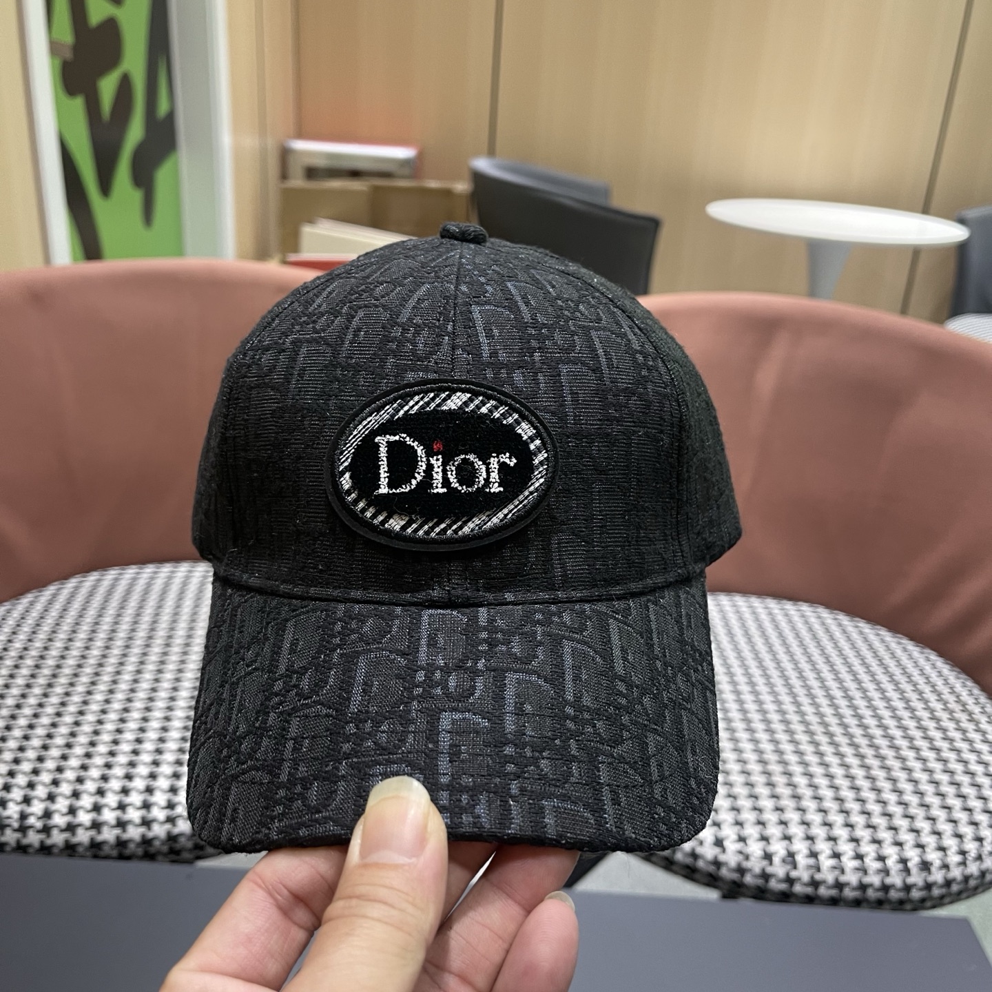 Dior(迪奥)新款原单棒球帽， Dior老花，复古韵味十足，专柜断货热门，1:1开模订制，原版帆布料纯