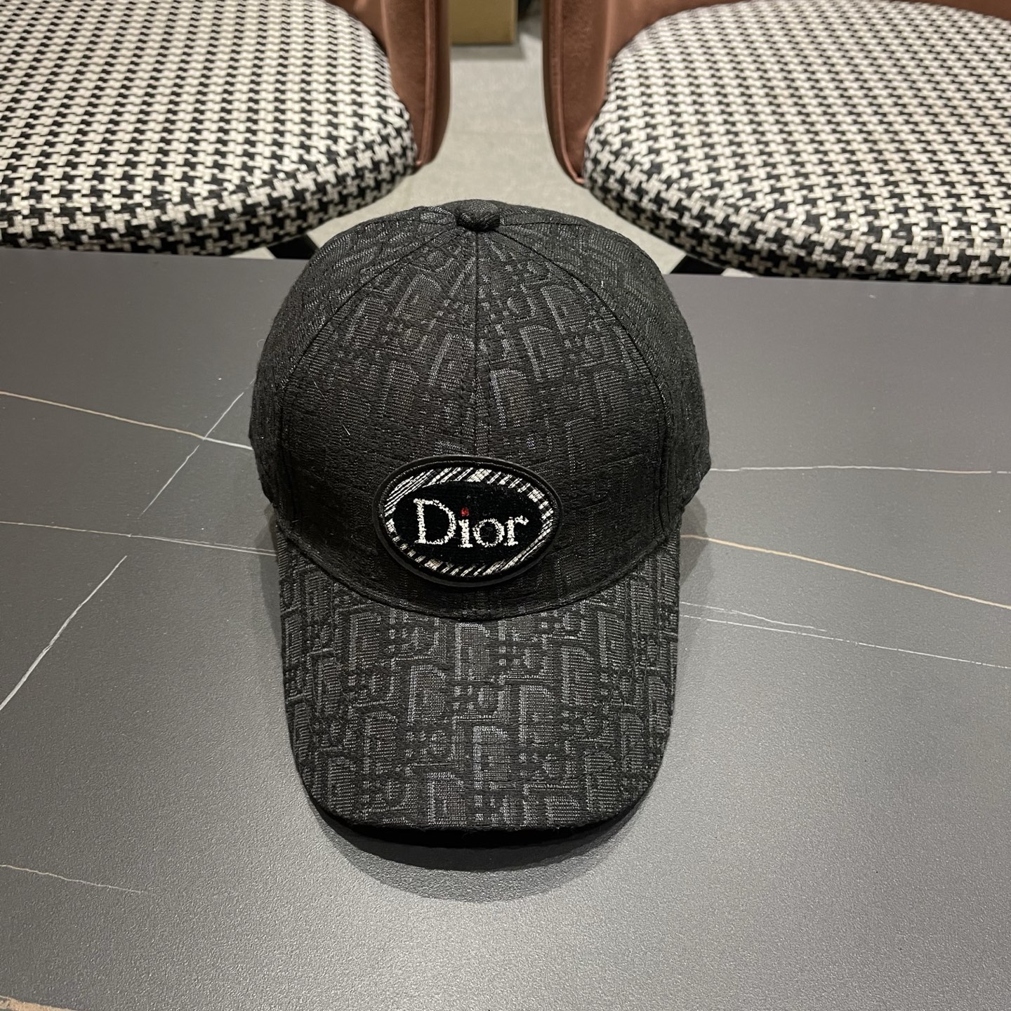 Dior(迪奥)新款原单棒球帽， Dior老花，复古韵味十足，专柜断货热门，1:1开模订制，原版帆布料纯