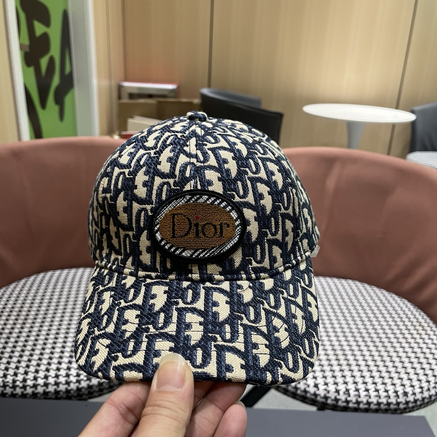 Dior(迪奥)新款原单棒球帽， Dior老花，复古韵味十足，专柜断货热门，1:1开模订制，原版帆布料纯