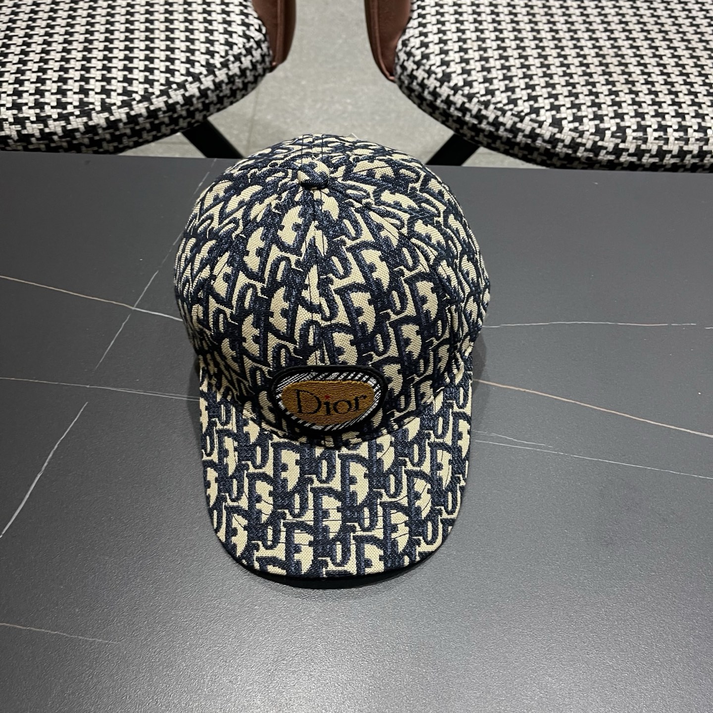 Dior(迪奥)新款原单棒球帽， Dior老花，复古韵味十足，专柜断货热门，1:1开模订制，原版帆布料纯